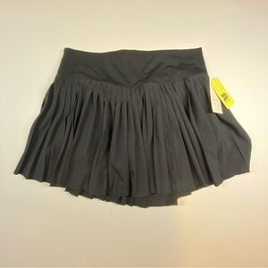 All in Motion Black Pleated Athletic Skort Skirt with Built-In Shorts XL NWT